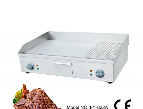 Countertop Half Grooved Griddle Commercial Electric Grill