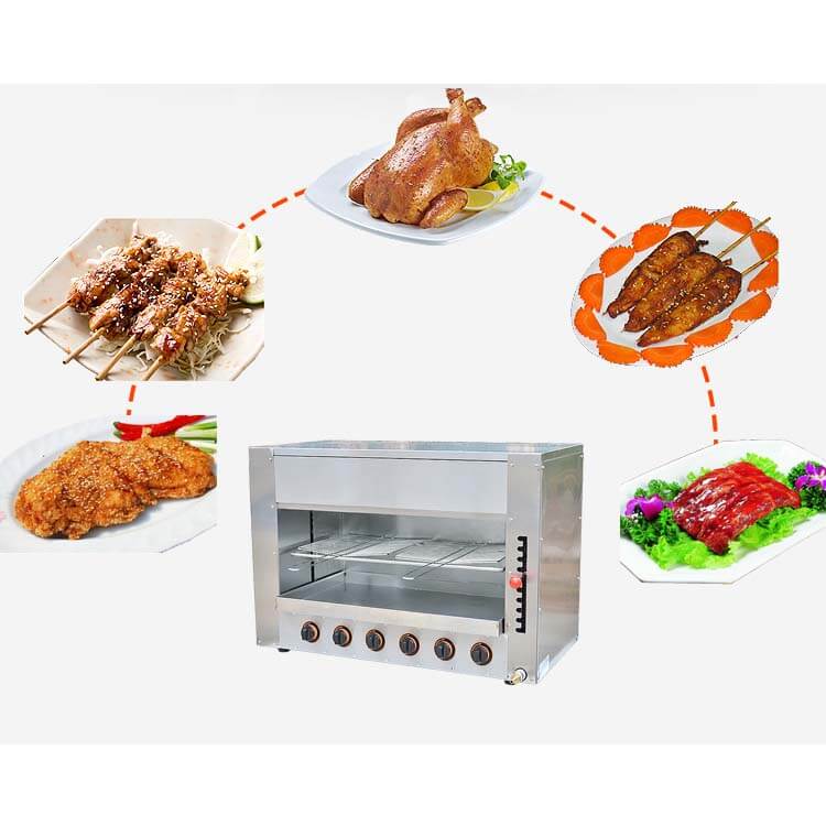 Gas Salamander Grill For Commercial Kitchen Appliance