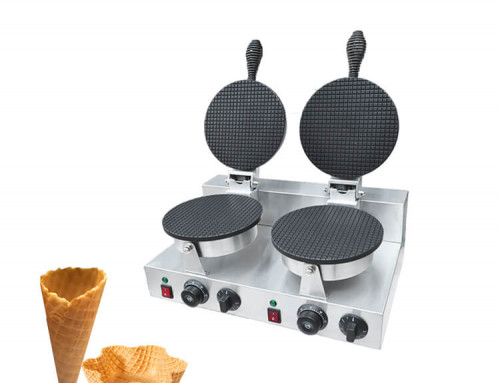 Ice Cream Waffle Cone Maker Commercial with Double Aluminum Plate