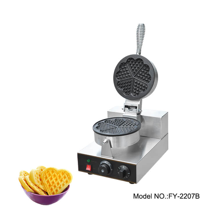 Commercial Waffle Makers Heart Shaped with Single Plate