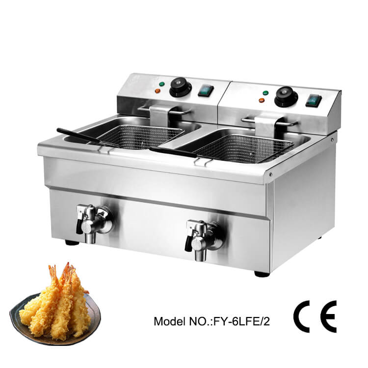 French fries deep fryer commercial use with oil filter