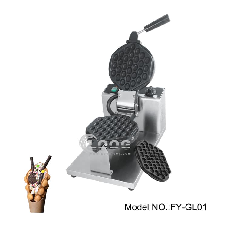 Commercial Bubble Waffle Maker With Changeable Plate
