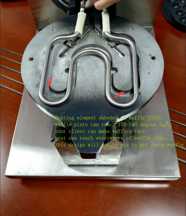 Bubble waffle maker with embeded heating element design GoodLoog